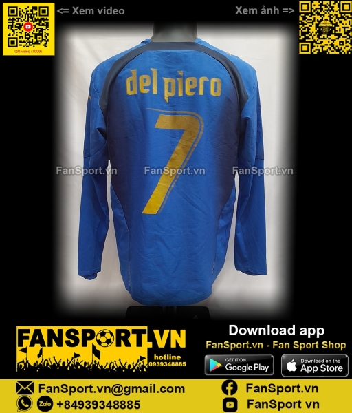 Áo đấu Del Piero Italy 2006-2007-2008 home shirt jersey blue World Cup