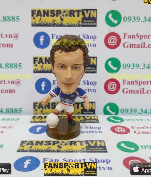 Tượng Laurent Blanc 5 France 1998 1999 2000 home blue corinthian CG259