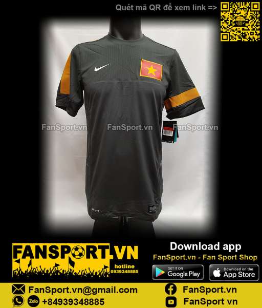 Áo tập luyện Việt Nam 2012-2013 đen shirt Nike 507916 training player