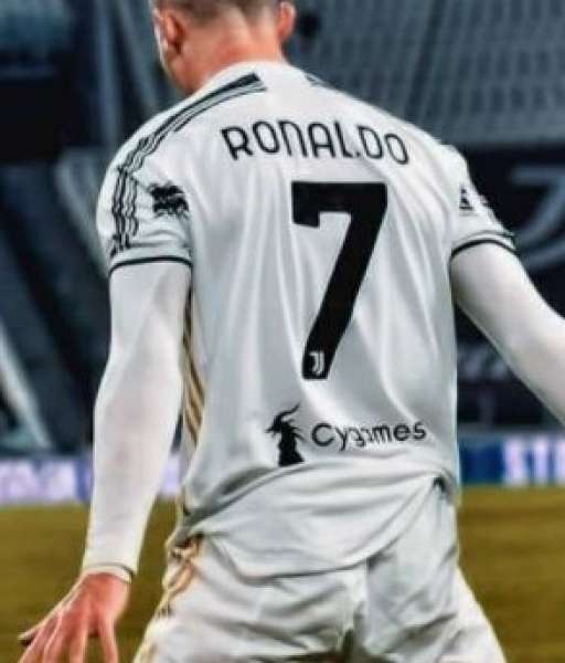 Nameset Ronaldo 7 Juventus 2020 2021 2022 home shirt jersey black