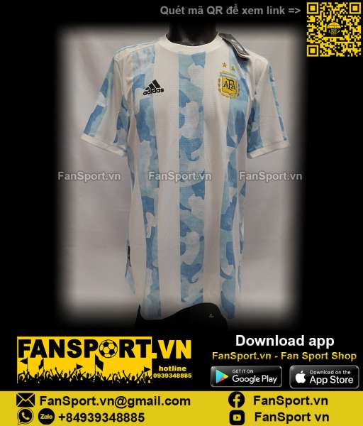 Áo Argentina 2020 2021 2022 home shirt jersey FS6568 authentic player