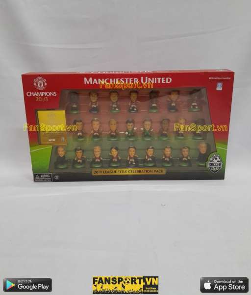 Bộ tượng Manchester United 2012 2013 Champions home Soccerstarz