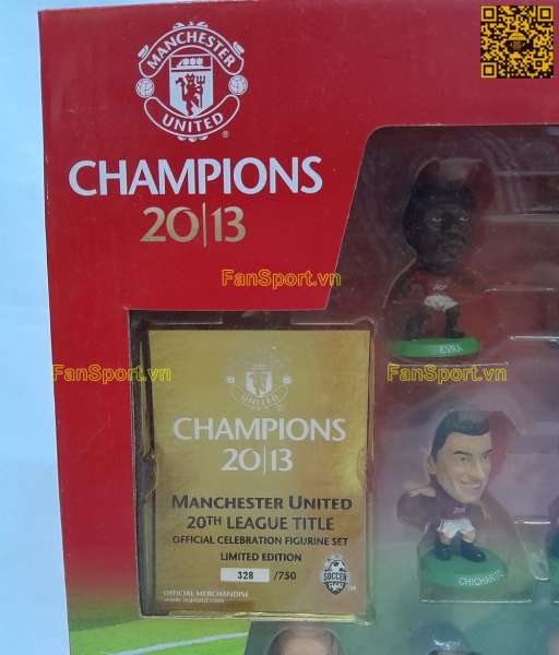 Bộ tượng Manchester United 2012 2013 Champions home Soccerstarz