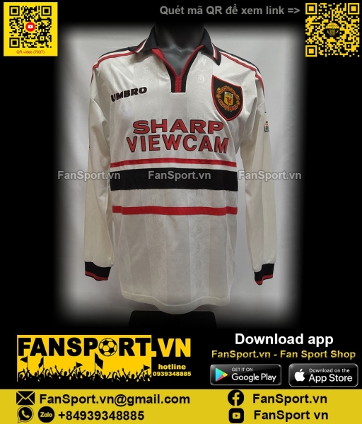 Áo đấu Giggs Manchester United 1997 1998 1999 away shirt jersey long