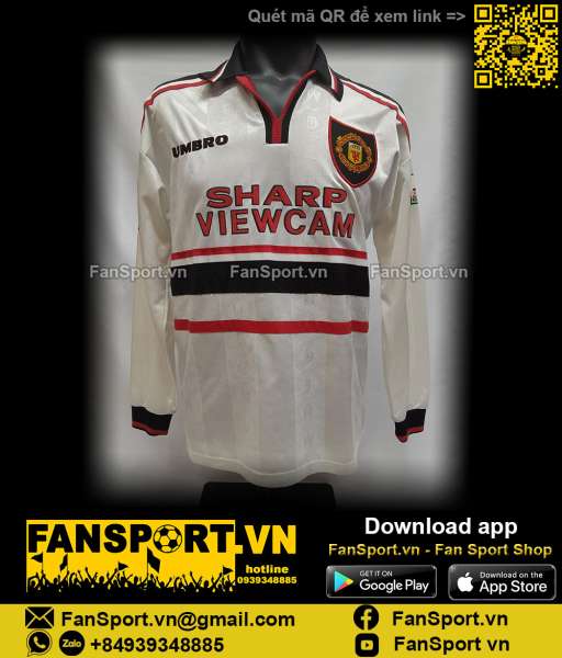 Áo đấu Giggs Manchester United 1997 1998 1999 away shirt jersey long