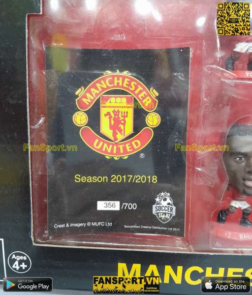 Bộ tượng Manchester United 2017 2018 home Soccerstarz 356/700