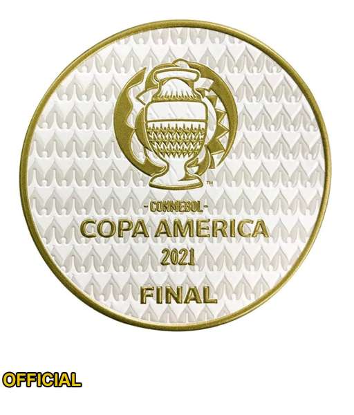 Patch Copa America 2021 gold Final badge Argentina Brazil official