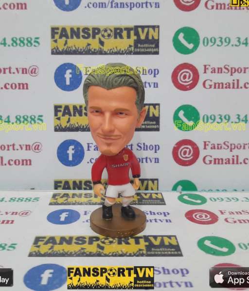 Tượng Beckham 7 Manchester United 1997 1998 1999 2000 home socccerwe