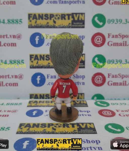 Tượng Beckham 7 Manchester United 1997 1998 1999 2000 home socccerwe