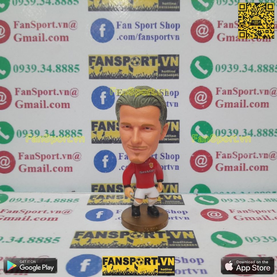 Tượng Beckham 7 Manchester United 1997 1998 1999 2000 home socccerwe