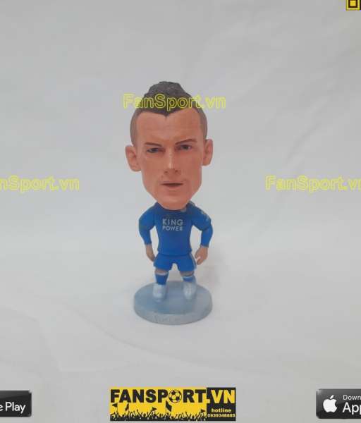 Tượng Jamie Vardy 9 Leicester City 2018 2019 home blue soccerwe