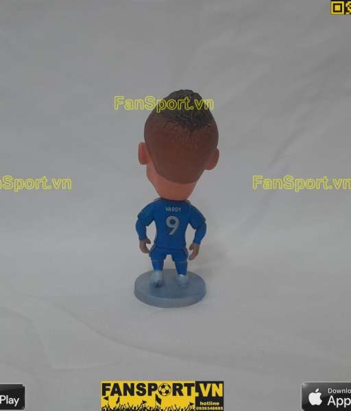 Tượng Jamie Vardy 9 Leicester City 2018 2019 home blue soccerwe