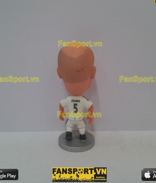 Tượng Zinedine Zidane 5 Real Madrid 2004 2005 home white soccerwe