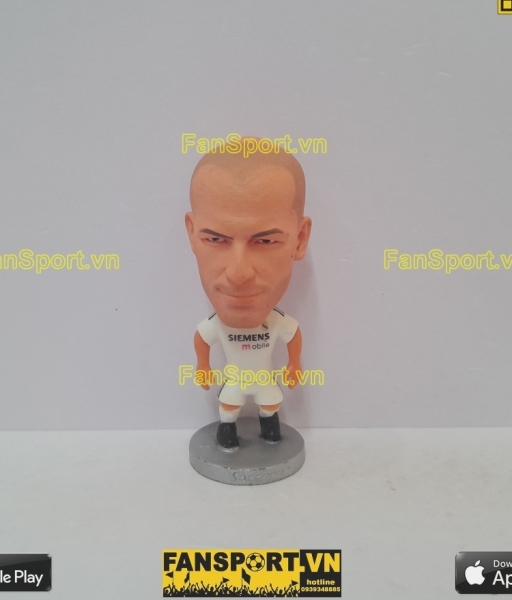 Tượng Zinedine Zidane 5 Real Madrid 2004 2005 home white soccerwe