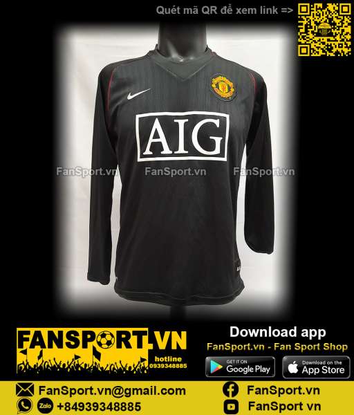 Áo Ronaldo 7 Manchester United 2007-2008 away shirt jersey long 238348