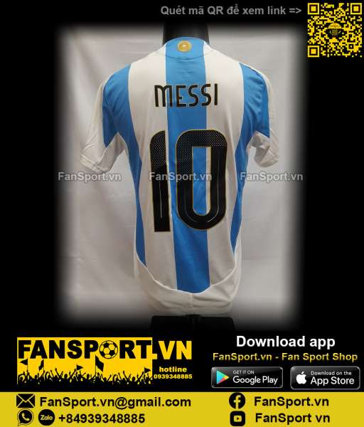 Áo đấu Messi 10 Argentina 2024 2025 home shirt jersey IP8388 authentic