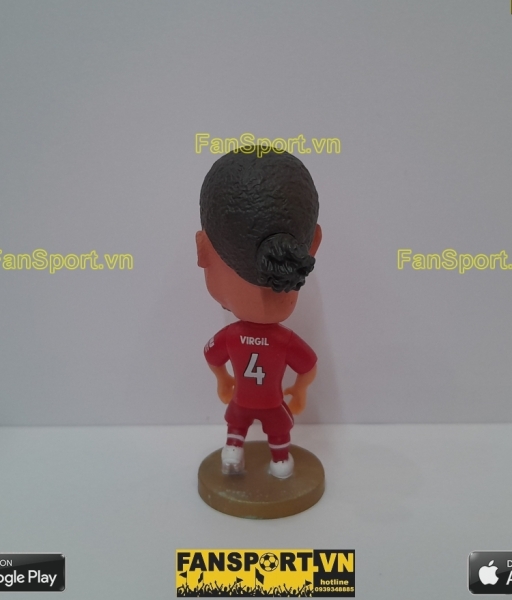 Tượng Virgil van Dijk 4 Liverpool 2018 2019 home red soccerwe