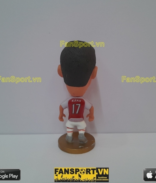 Tượng cầu thủ Alexis Sanchez 17 Arsenal 2015-2016 home red soccerwe