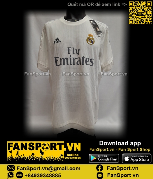 Áo đấu Real Madrid 2015-2016 home shirt jersey white S12614 adidas UCL