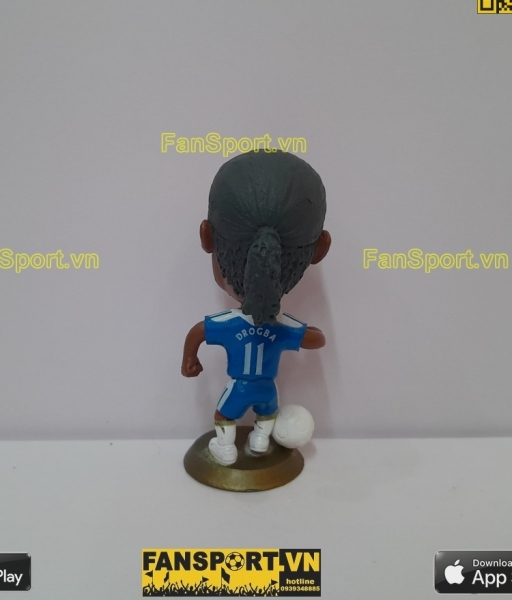 Tượng cầu thủ Didier Drogba 11 Chelsea 2011-2012 home blue kodoto ball