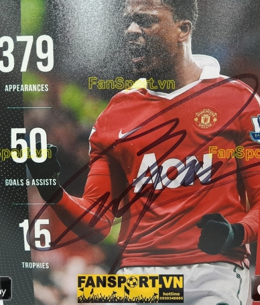 Ảnh chữ ký Patrice Evra photo bóng đá Manchester United France Pháp