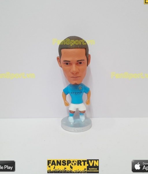 Tượng Vincent Kompany 4 Manchester City 2017 2018 home blue soccerwe