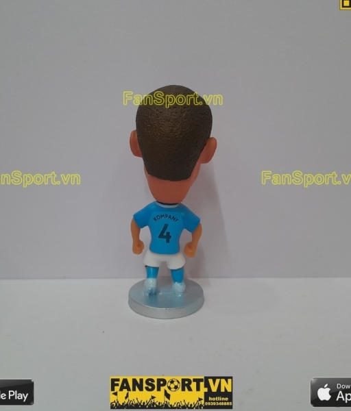 Tượng Vincent Kompany 4 Manchester City 2017 2018 home blue soccerwe