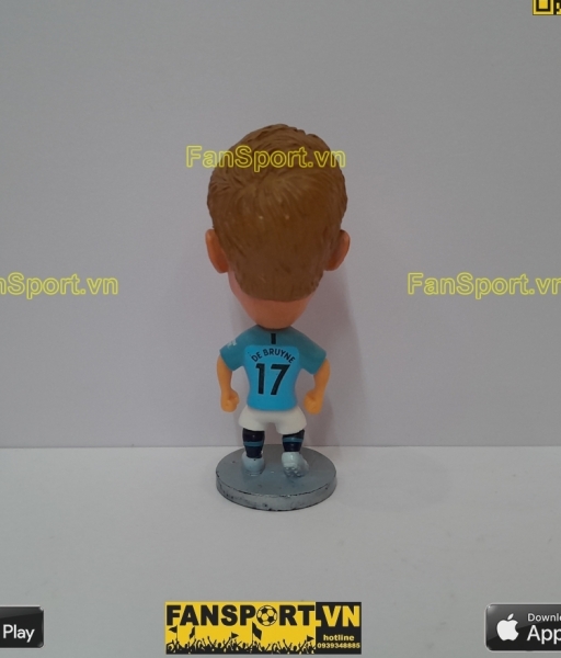 Tượng Kevin De Bruyne 17 Manchester City 2018 2019 home blue soccerwe