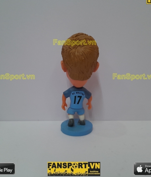 Tượng Kevin De Bruyne 17 Manchester City 2016 2017 home blue soccerwe