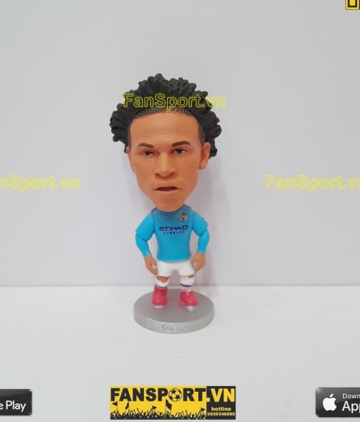 Tượng Leroy Sane 19 Manchester City 2019 2020 home blue soccerwe