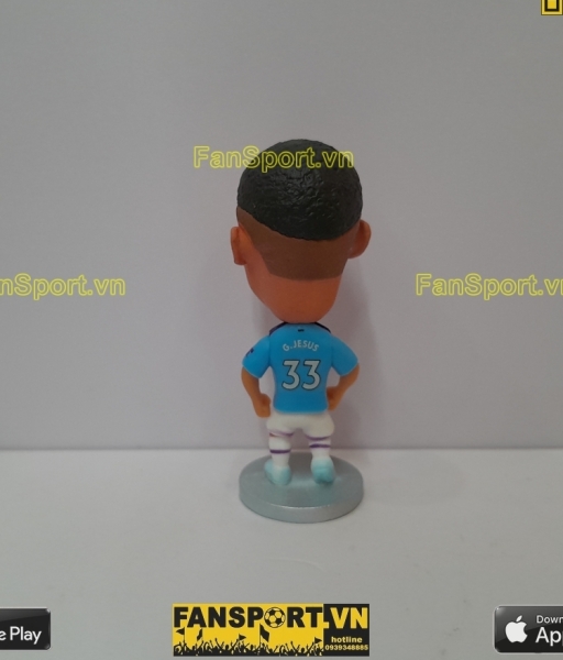 Tượng Gabriel Jesus 33 Manchester City 2019 2020 home blue soccerwe