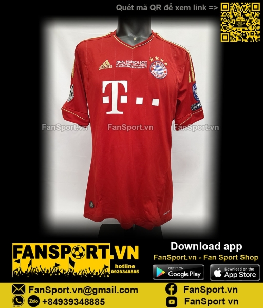 Áo Kroos 39 Bayern Munich Champion League 2012 home shirt 2011 V13554