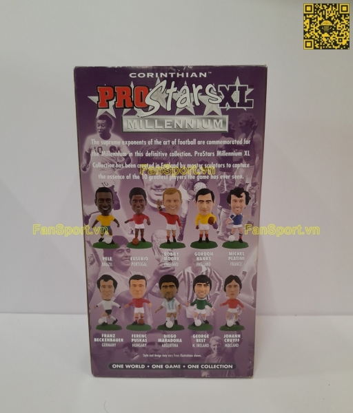 Tượng Pele Brazil home yellow kits Prostars Millennium XL 001 box pack