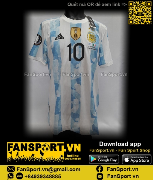 Áo Messi 10 Argentina Finalissima CONMEBOL–UEFA 2022 shirt FS6568 2020