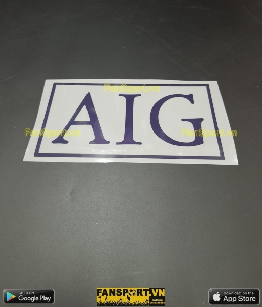 Decal blue black AIG sponsor logo nhà tài trợ xanh đen retro remark