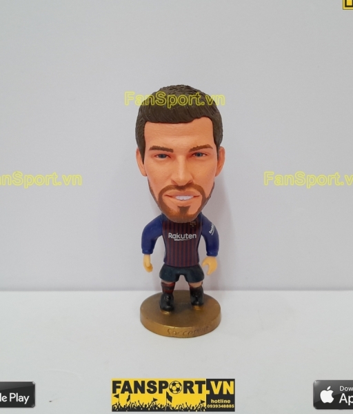 Tượng Gerard Pique 3 Barcelona 2018-2019 home red blue soccerwe