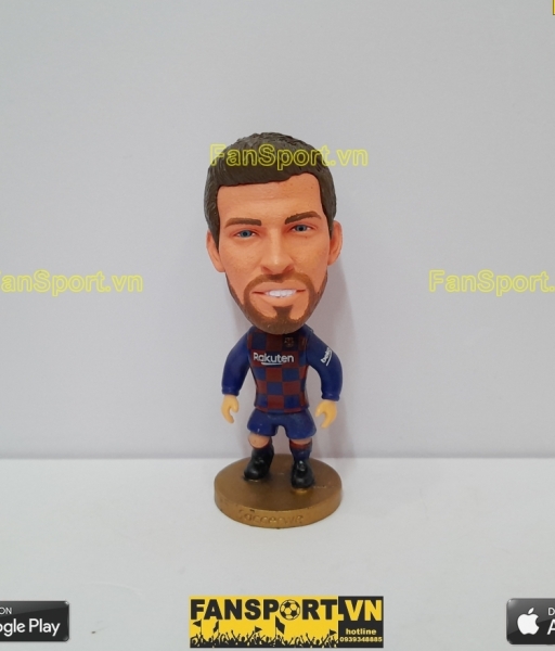 Tượng Gerard Pique 3 Barcelona 2019-2020 home red blue soccerwe