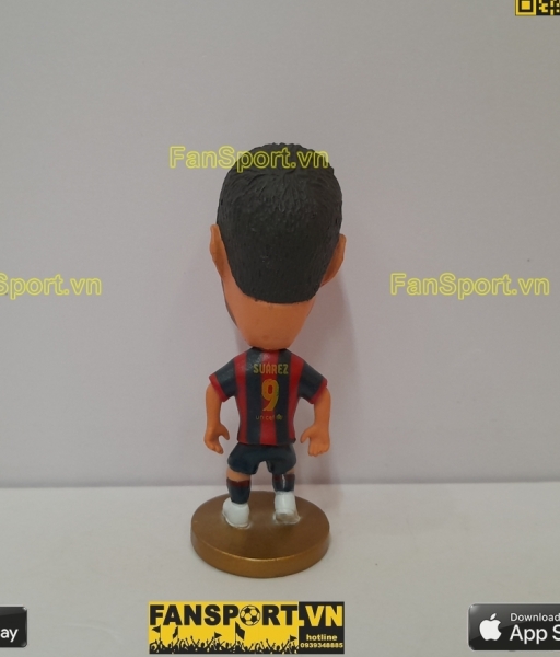 Tượng cầu thủ Luis Suarez 9 Barcelona 2014-2015 home red blue kodoto