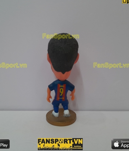 Tượng Luis Suarez 9 Barcelona 2016-2017 home red blue soccerwe