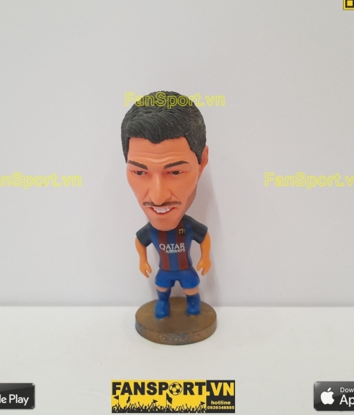 Tượng Luis Suarez 9 Barcelona 2016-2017 home red blue soccerwe