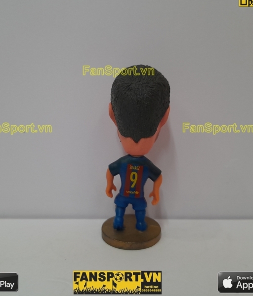 Tượng Luis Suarez 9 Barcelona 2016-2017 home red blue soccerwe