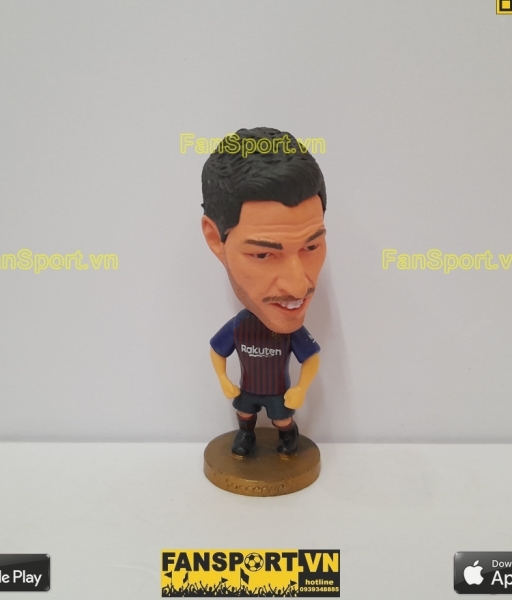 Tượng Luis Suarez 9 Barcelona 2018-2019 home red blue soccerwe