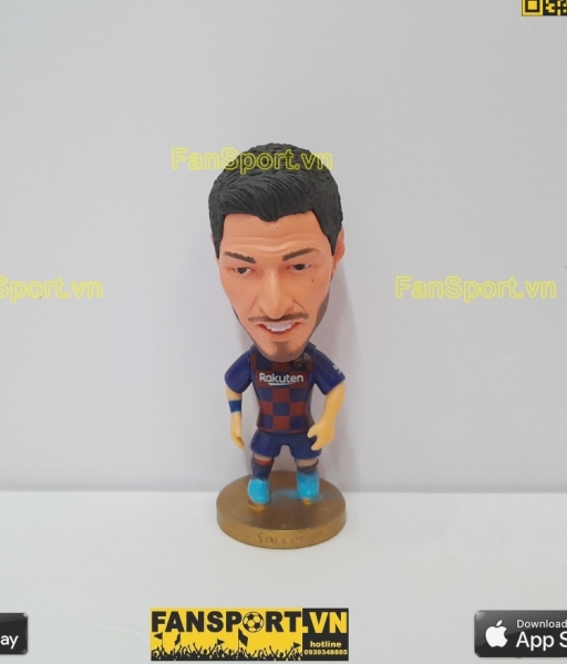 Tượng Luis Suarez 9 Barcelona 2019-2020 home red blue soccerwe