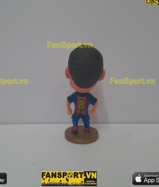 Tượng Andres Iniesta 8 Barcelona 2016 2017 home red blue soccerwe