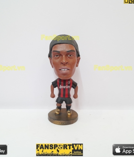 Tượng Ronaldinho 80 AC Milan 2008 2009 home red black soccerwe