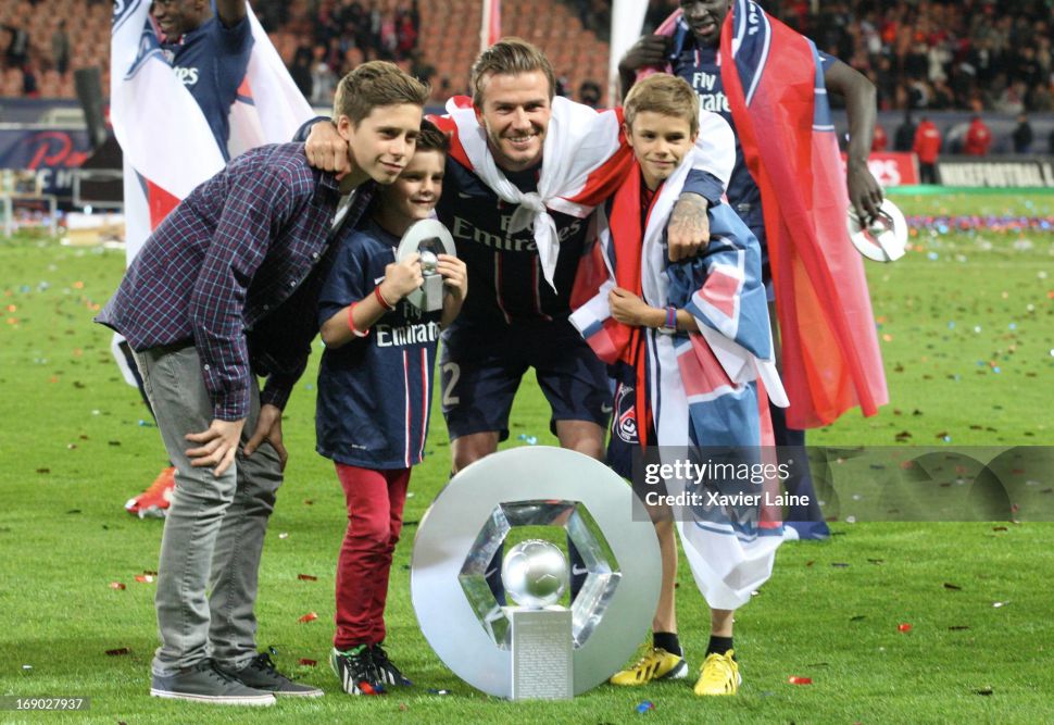 Box áo Beckham PSG 2011 2012 2013 home shirt box last jersey 479818