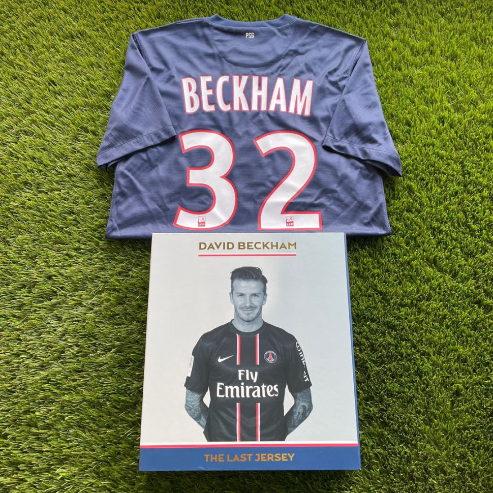Box áo Beckham PSG 2011 2012 2013 home shirt box last jersey 479818