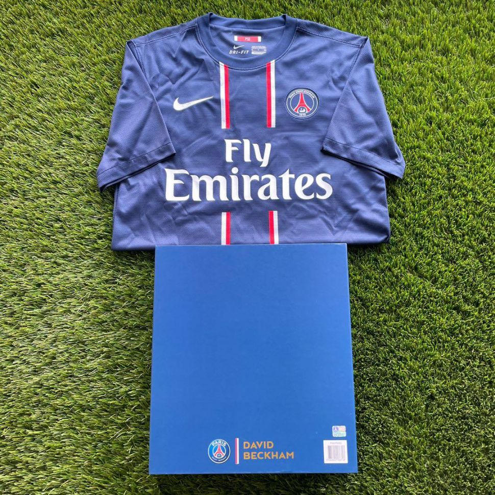 Box áo Beckham PSG 2011 2012 2013 home shirt box last jersey 479818