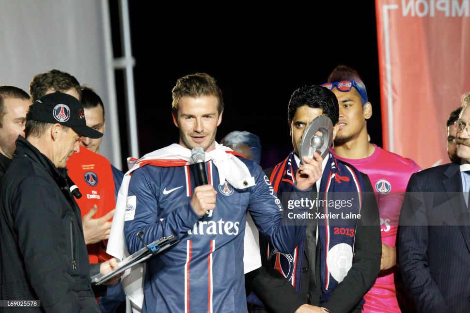 Box áo Beckham PSG 2011 2012 2013 home shirt box last jersey 479818