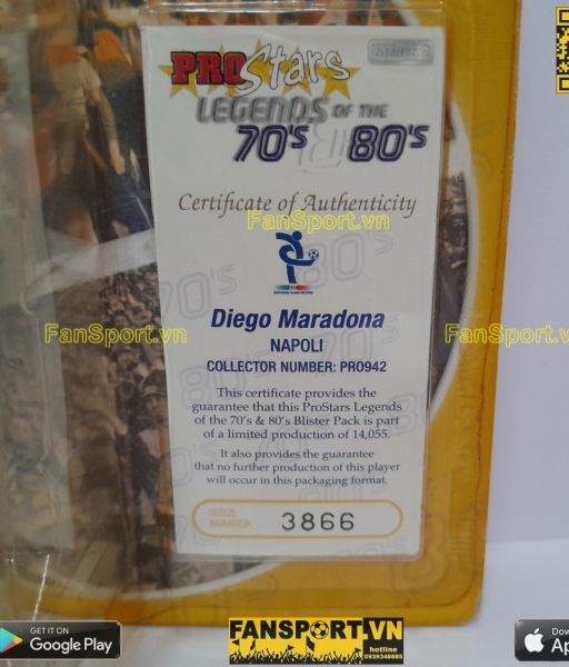 Tượng Maradona 10 Napoli 1988-1990 home corinthian PRO942 Legends 3866